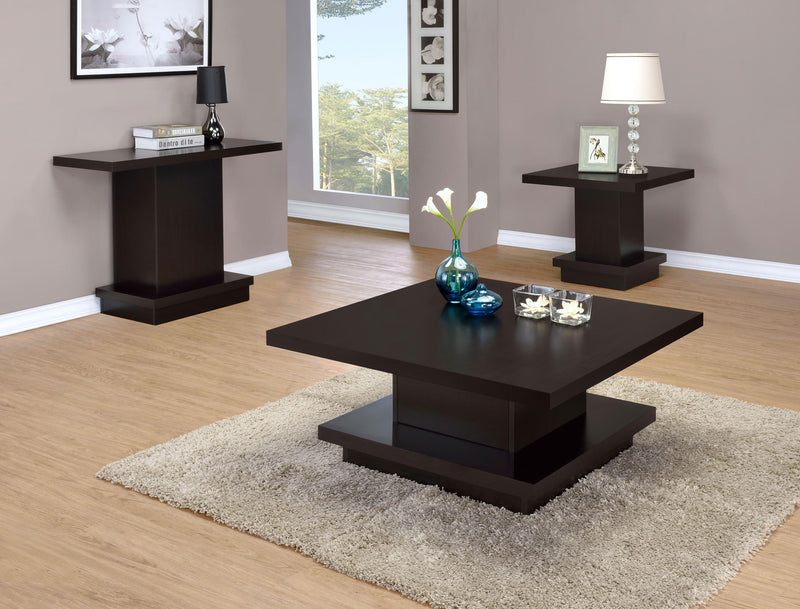 Reston Square Engineered Wood Side End Table Cappuccino - 705167