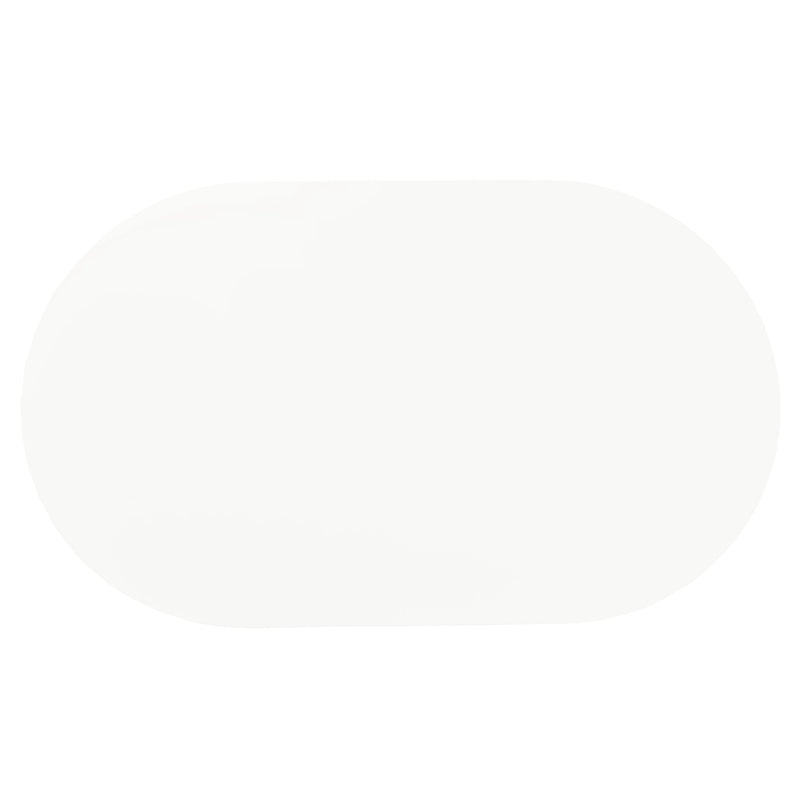 Retro Oval 60-inch Wood Top Dining Table White and Chrome - 2065