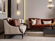 Revora 4-pieces (1 Four Seater Lux Sofa & 1 Four Seater Sofa & 2 Chair) Livingroom in Cream - Brick - 200-GAB-REV-4W411