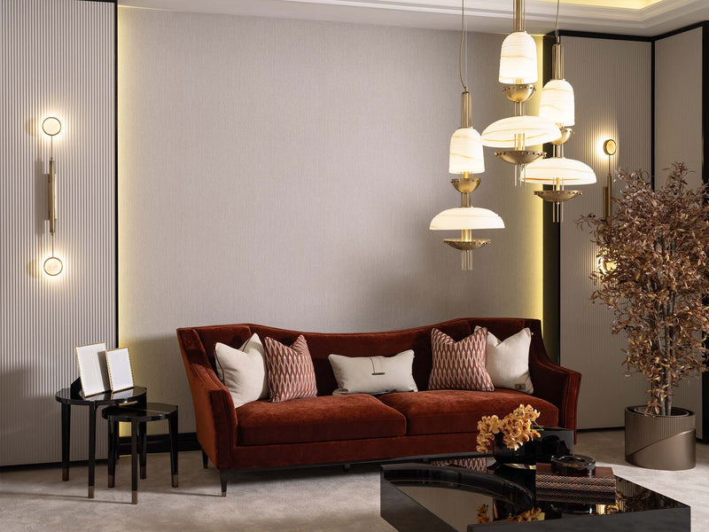 Revora 4-pieces (1 Four Seater Lux Sofa & 1 Four Seater Sofa & 2 Chair) Livingroom in Cream - Brick - 200-GAB-REV-4W411