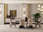 Revora Diningroom (Consol With Mirror & Dining Table & 2 Lux Dining Chair & 2 Dining Chair) - 200-GAB-REV-DT-6-SET