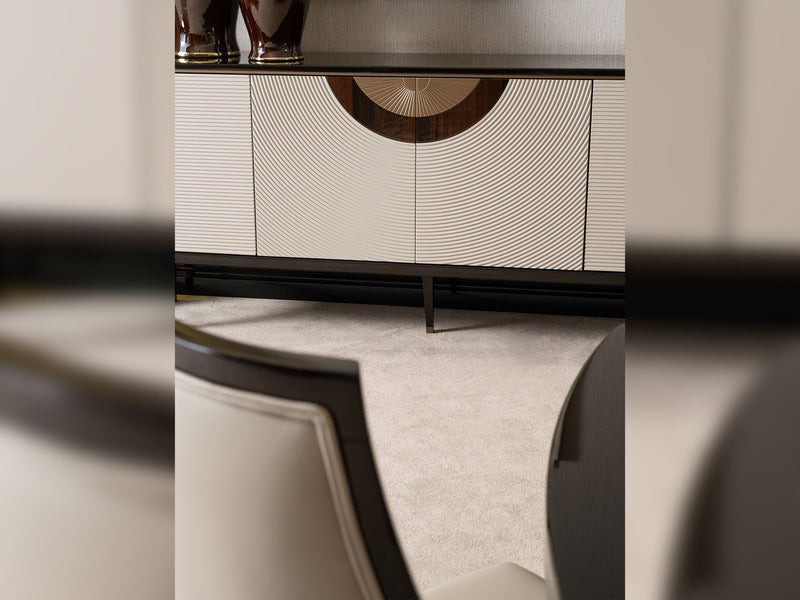 Revora Diningroom (Consol With Mirror & Dining Table & 2 Lux Dining Chair & 2 Dining Chair) - 200-GAB-REV-DT-6-SET