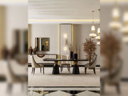 Revora Diningroom (Consol With Mirror & Dining Table & 2 Lux Dining Chair & 2 Dining Chair) - 200-GAB-REV-DT-6-SET