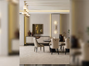 Revora Diningroom (Consol With Mirror & Dining Table & 2 Lux Dining Chair & 2 Dining Chair) - 200-GAB-REV-DT-6-SET