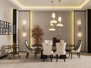 Revora Diningroom (Consol With Mirror & Dining Table & 2 Lux Dining Chair & 2 Dining Chair) - 200-GAB-REV-DT-6-SET