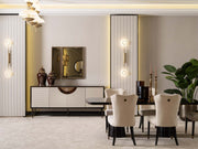 Revora Diningroom (Consol With Mirror & Dining Table & 2 Lux Dining Chair & 2 Dining Chair) - 200-GAB-REV-DT-6-SET