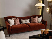 Revora Stationary Four Seat Sofa in Brick - 200-GAB-REV-4