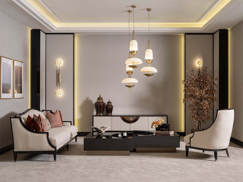 Revora Stationary Four Seater Lux Sofa in Cream - 200-GAB-REV-4W
