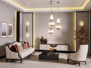 Revora Stationary Four Seater Lux Sofa in Cream - 200-GAB-REV-4W