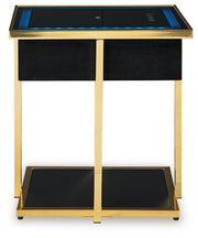 Rexwell Black/Gold Finish Accent Table with Speaker - A4000681