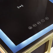 Rexwell Black/Gold Finish Accent Table with Speaker - A4000681