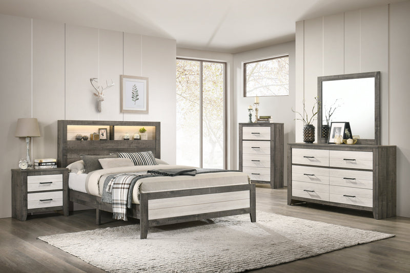 Rhett Brown/Cream LED Platform Bedroom Set - DMV FurnitureBedroom Set