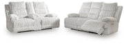 Rhines Falls Alloy Power Reclining Sofa and Loveseat - PC42804U1