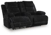 Rhines Falls Onyx Power Reclining Sofa and Loveseat - PC42805U1