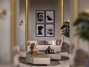 Ricamo 4-pieces (2 Four Seater Sofa & 2 Chair) Livingroom in Cream - 200-GAB-RIC-4411