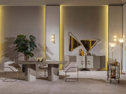 Ricamo Diningroom (Consol With Mirror & Dining Table & 6 Dining Chair) - 200-GAB-RIC-DT-6-SET