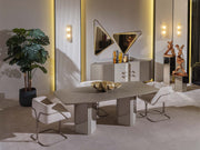 Ricamo Diningroom (Consol With Mirror & Dining Table & 6 Dining Chair) - 200-GAB-RIC-DT-6-SET