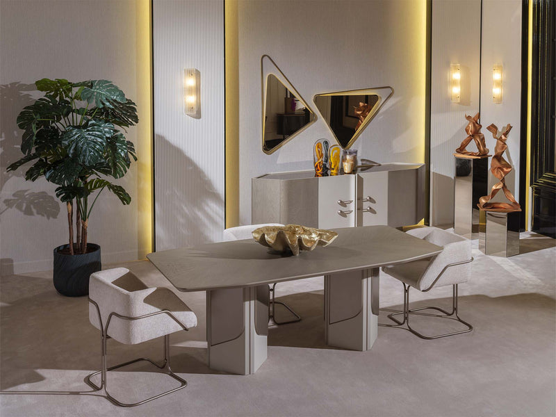 Ricamo Diningroom (Consol With Mirror & Dining Table & 6 Dining Chair) - 200-GAB-RIC-DT-6-SET