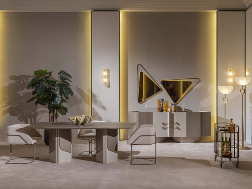 Ricamo Diningroom (Consol With Mirror & Dining Table & 6 Dining Chair) - 200-GAB-RIC-DT-6-SET