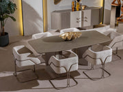 Ricamo Diningroom (Consol With Mirror & Dining Table & 6 Dining Chair) - 200-GAB-RIC-DT-6-SET