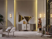 Ricamo Diningroom (Consol With Mirror & Dining Table & 6 Dining Chair) - 200-GAB-RIC-DT-6-SET