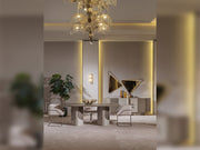Ricamo Diningroom (Consol With Mirror & Dining Table & 6 Dining Chair) - 200-GAB-RIC-DT-6-SET