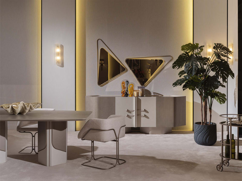 Ricamo Diningroom (Consol With Mirror & Dining Table & 6 Dining Chair) - 200-GAB-RIC-DT-6-SET