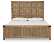 Ridgester Light Brown California King Panel Bed - B858B7
