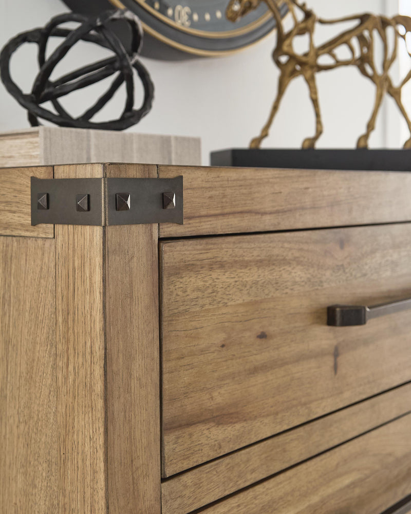 Ridgester Light Brown Chest of Drawers - B858-46