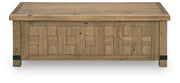 Ridgester Light Brown Lift-Top Coffee Table - T858-9