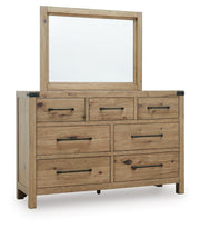 Ridgester Queen Panel Bed, Dresser and Mirror - B858B3