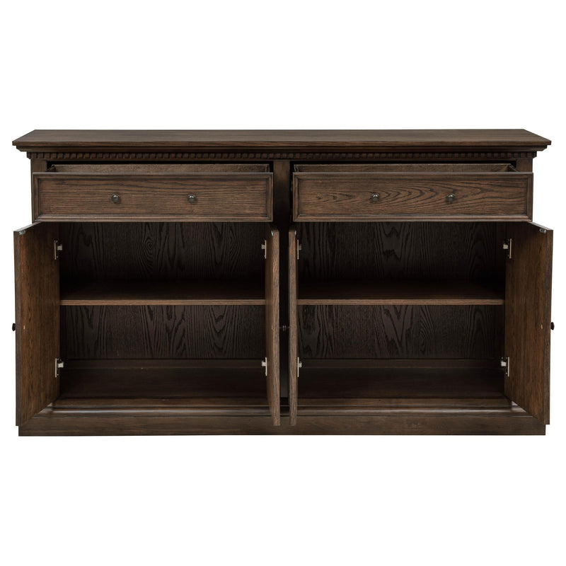 Ridgewell 2-drawer 4-door Dining Server Dark Oak - 104605