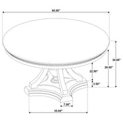 Ridgewell 5-piece Round Pedestal Dining Set Dark Oak - 104600-S5