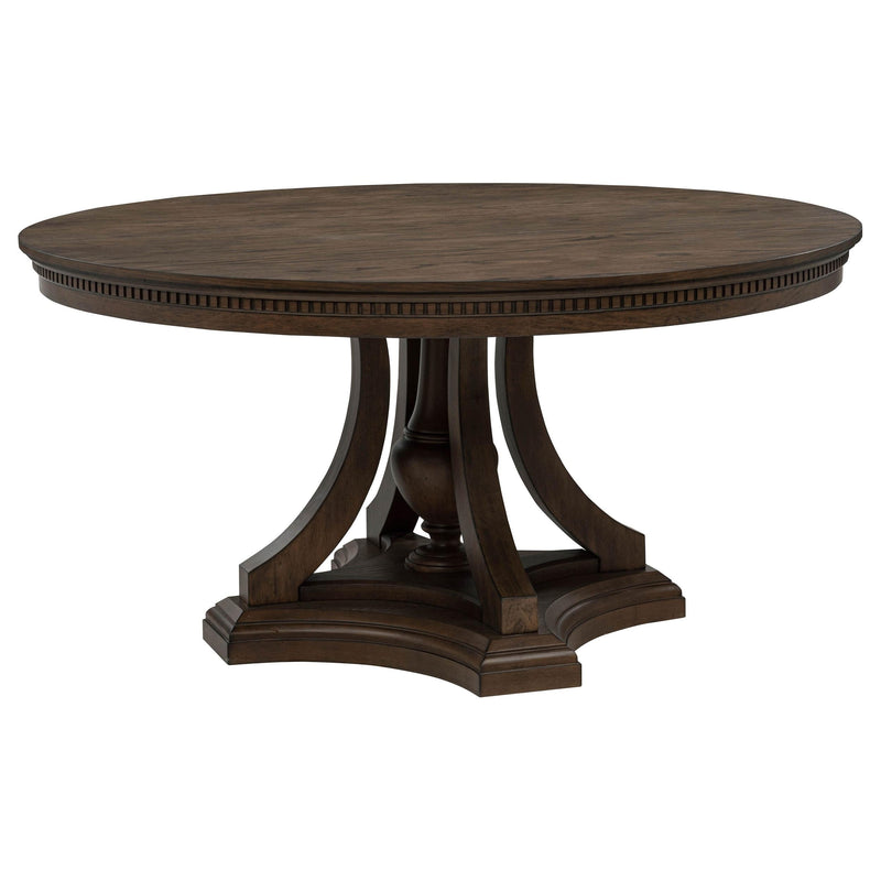 Ridgewell 5-piece Round Pedestal Dining Set Dark Oak - 104600-S5