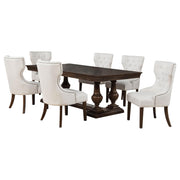 Ridgewell 7-piece Rectangular Trestle Dining Set Dark Oak - 104601-S7