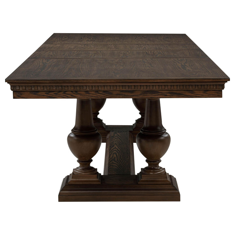Ridgewell 7-piece Rectangular Trestle Dining Set Dark Oak - 104601-S7
