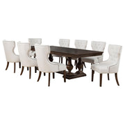 Ridgewell 9-piece Rectangular Trestle Dining Set Dark Oak - 104601-S9