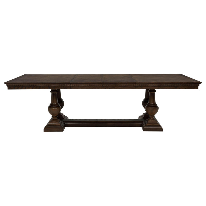 Ridgewell 9-piece Rectangular Trestle Dining Set Dark Oak - 104601-S9