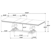 Ridgewell Rectangular Trestle Dining Table Dark Oak - 104601