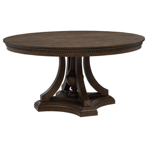 Ridgewell Round Pedestal Dining Table Dark Oak - 104600