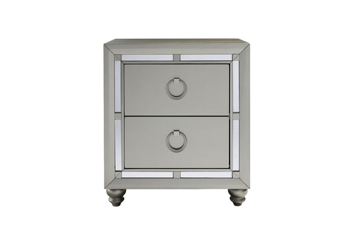 Riley Silver Nightstand - DMV FurnitureNightstand