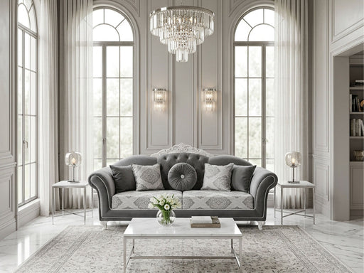 Rio Stationary Livingroom Sofa Grey in Grey - 102-RIO-NOR54925-3