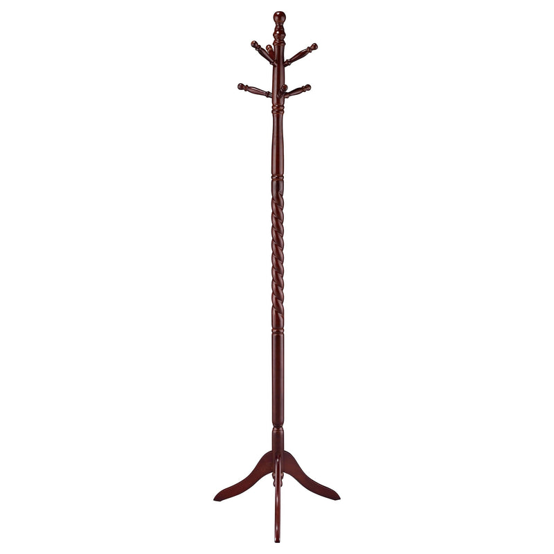 Riona 6 Hook Freestanding Wood Coat Rack Hat Hanger Merlot - 3058