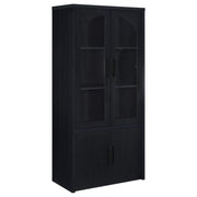 Riva 4-door Tall Accent Display Cabinet LED Lighting Black - 950432