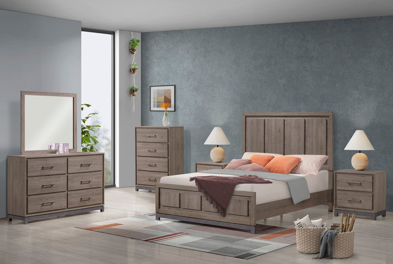River Brown King Panel Bed - DMV FurnitureKing Bed
