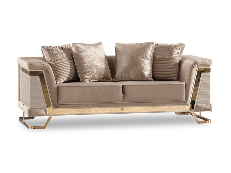 Rixos Stationary Loveseat Beige in Beige - 101-RIX-NSIE30-2