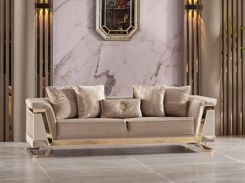 Rixos Stationary Sofa Beige in Beige - 101-RIX-NSIE30-3