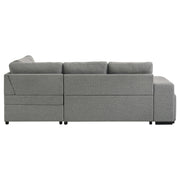 Roanne Fabric Upholstered Sleeper Sectional Sofa Grey - 500347