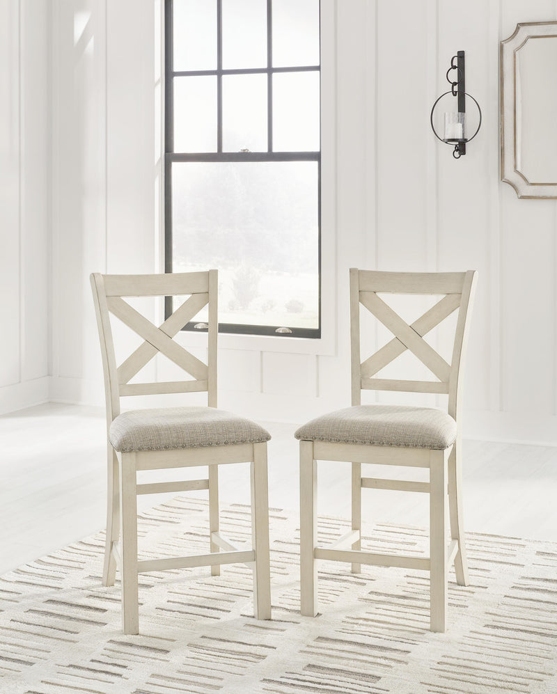 Robbinsdale Antique White Barstool (Set of 2) - D642-124X2