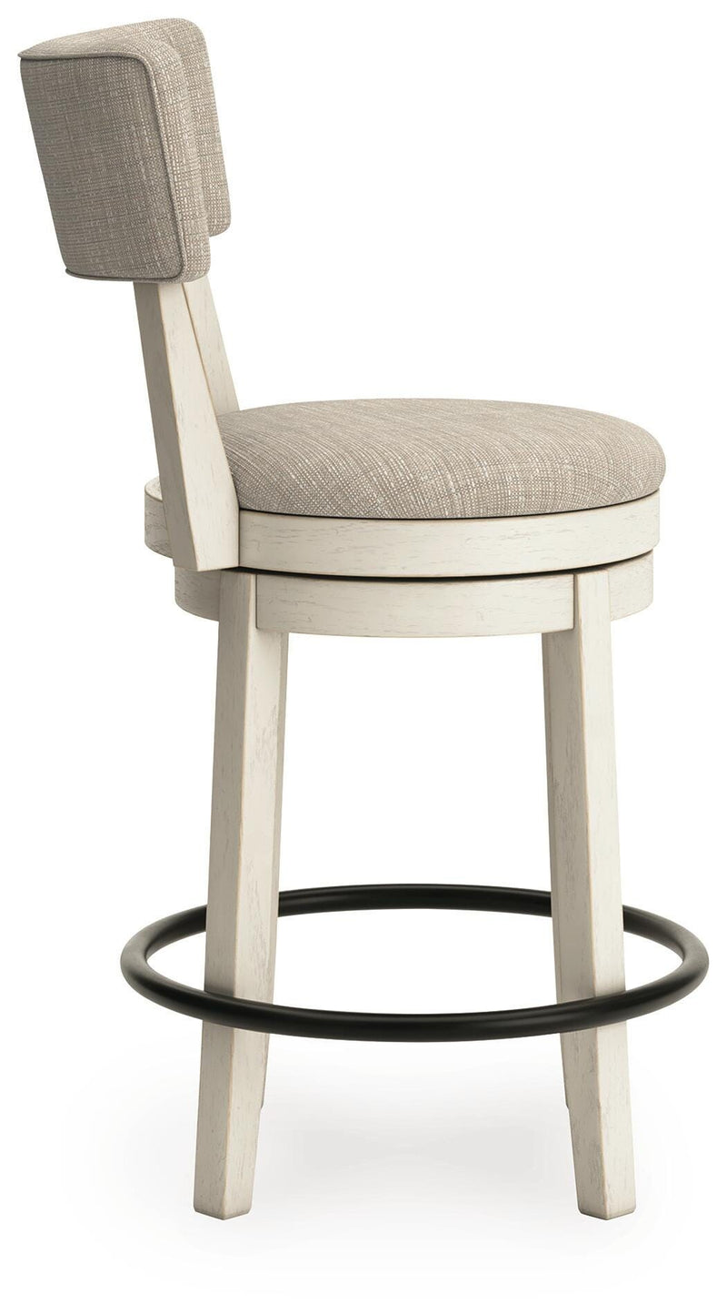 Robbinsdale Antique White Counter Height Barstool, Set of 2 - D642-224